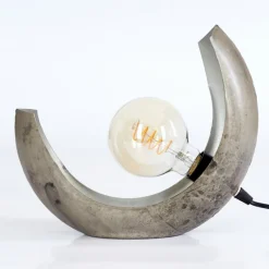 Lampes Industrielles-hofstein Lampe de table Magredis Argent Oxydé, 1 lumière