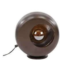 Lampes Industrielles-hofstein Lampe de table Magredis Nickel mat, Noir, 1 lumière