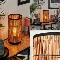 Luminaires Scandinaves-hofstein Lampe de table Maili Noir, 1 lumière