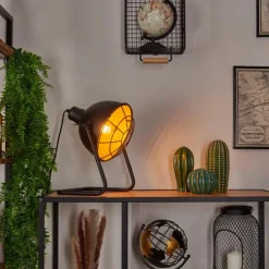 Lampes Dorées-hofstein Lampe de table Malix Noir, 1 lumière