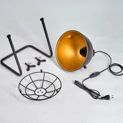 Lampes Dorées-hofstein Lampe de table Malix Noir, 1 lumière