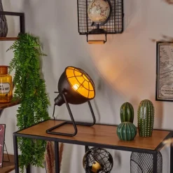 Lampes Dorées-hofstein Lampe de table Malix Noir, 1 lumière