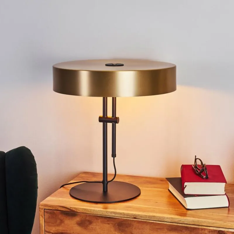 Lampes Dorées-hofstein Lampe de table Manaus Noir, 2 lumières