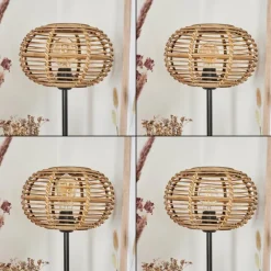 Style Boho-Chic-hofstein Lampe de table Manteau Noir, 1 lumière