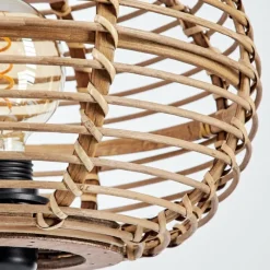 Style Boho-Chic-hofstein Lampe de table Manteau Noir, 1 lumière