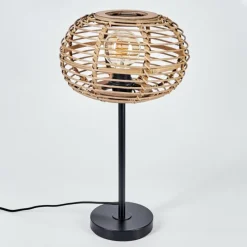 Style Boho-Chic-hofstein Lampe de table Manteau Noir, 1 lumière