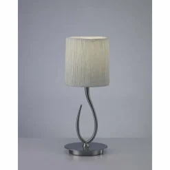 Lampes En Tissu-Luminaires Mantra Lampe de table Mantra Lua Nickel mat, 1 lumière