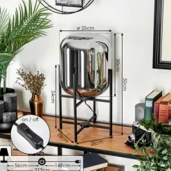 hofstein Lampe de table Manzano Noir, 1 lumière