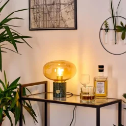 hofstein Lampe de table Maoro Vert, Laiton, 1 lumière