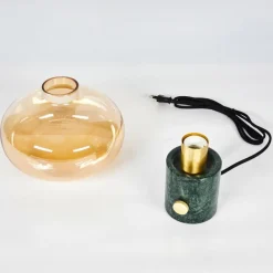 hofstein Lampe de table Maoro Vert, Laiton, 1 lumière