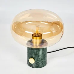hofstein Lampe de table Maoro Vert, Laiton, 1 lumière