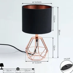 Lampes En Tissu-hofstein Lampe de table Marang Cuivre, 1 lumière