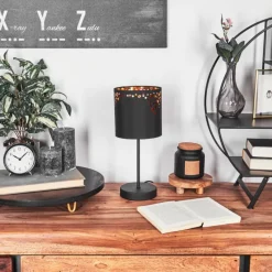 Lampes En Tissu-hofstein Lampe de table Marbach Noir, 1 lumière