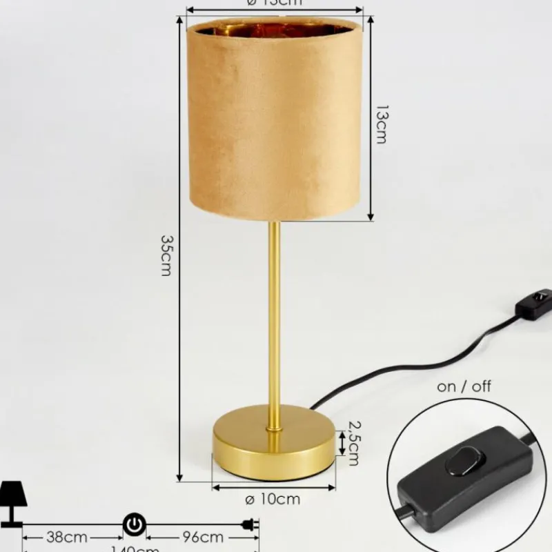 Lampes Dorées-hofstein Lampe de table Maripi Or, 1 lumière