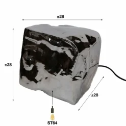 hofstein Lampe de table Marore Argenté, 1 lumière