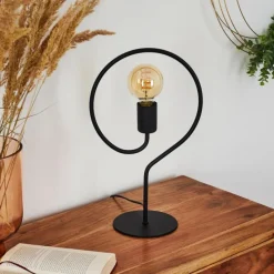 Lampes Vintages & Rétros-hofstein Lampe de table Mialo Noir, 1 lumière