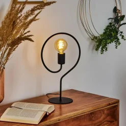 Lampes Vintages & Rétros-hofstein Lampe de table Mialo Noir, 1 lumière