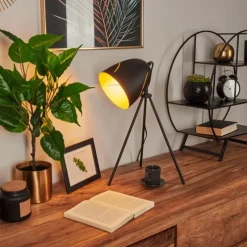 Lampes Dorées-hofstein Lampe de table Mickelsbo Noir, 1 lumière