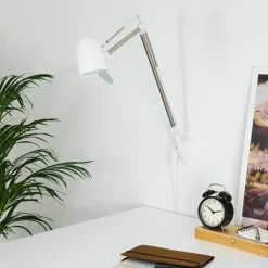 hofstein Lampe de table Mildura LED Blanc, 1 lumière* Lampes À Poser