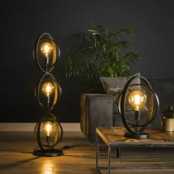 Lampes Vintages & Rétros-hofstein Lampe de table Mirandola Noir, 1 lumière