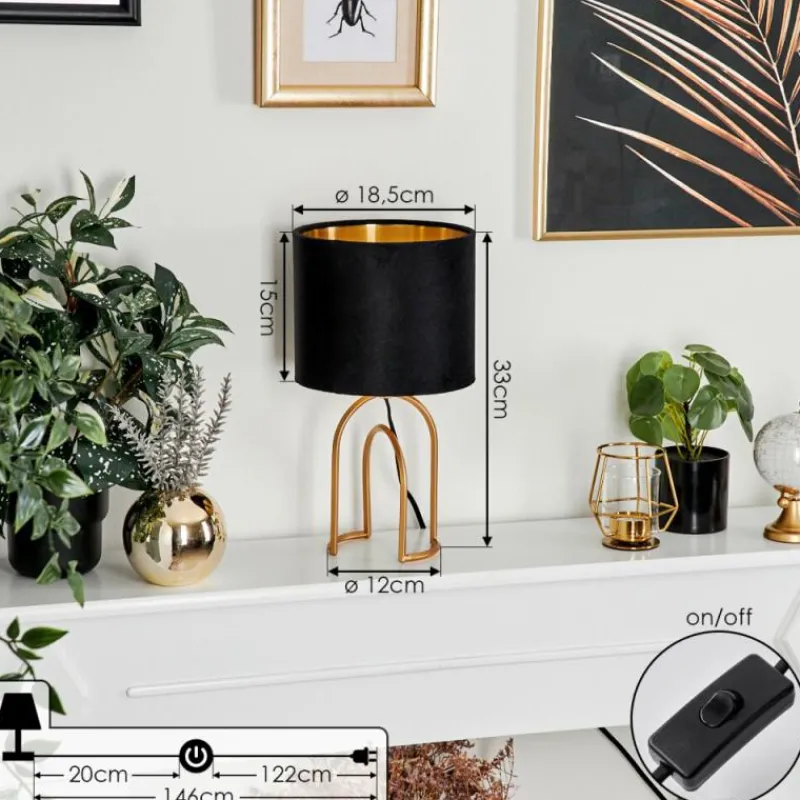 Lampes Dorées-hofstein Lampe de table Miravale Or, 1 lumière