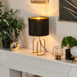 Lampes Dorées-hofstein Lampe de table Miravale Or, 1 lumière