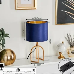 Lampes Dorées-hofstein Lampe de table Miravale Or, 1 lumière