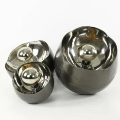 hofstein Lampe de table Mirror Nickel mat, Noir, 1 lumière* Lampes À Poser