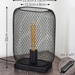 Lampes Industrielles-hofstein Lampe de table Moholm Noir, 1 lumière