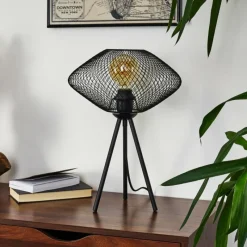 hofstein Lampe de table Moholm Noir, 1 lumière* Lampes À Poser