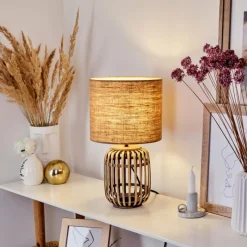 Lampes En Tissu-hofstein Lampe de table Mongolei Écru, 1 lumière