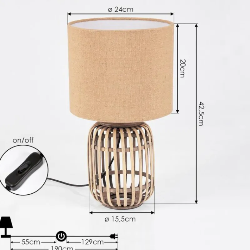 Lampes En Tissu-hofstein Lampe de table Mongolei Écru, 1 lumière