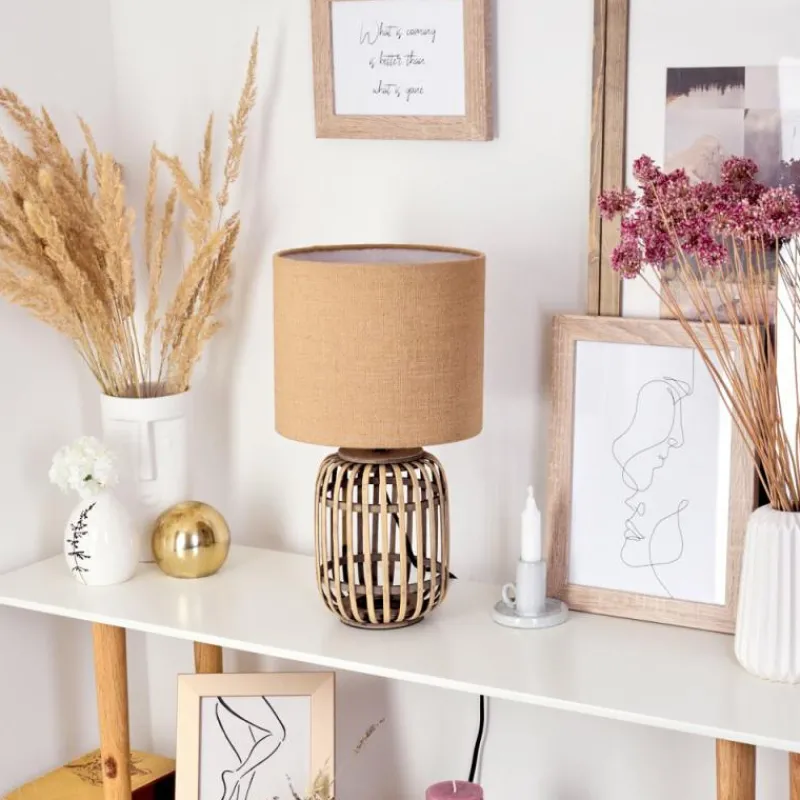 Lampes En Tissu-hofstein Lampe de table Mongolei Écru, 1 lumière