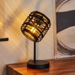 Lampes Industrielles-hofstein Lampe de table Mongolei Noir, 1 lumière