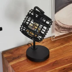 Lampes Industrielles-hofstein Lampe de table Mongolei Noir, 1 lumière