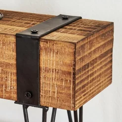 Lampes Vintages & Rétros-hofstein Lampe de table Montgomery Bois clair, Noir, 4 lumières