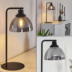 hofstein Lampe de table Morzine Noir, 1 lumière