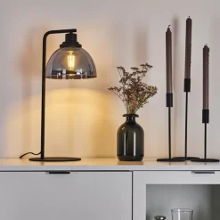 hofstein Lampe de table Morzine Noir, 1 lumière