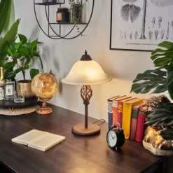 hofstein Lampe de table Mosquerito Rouille, 2 lumières