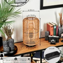 Luminaires Scandinaves-hofstein Lampe de table Mulstrand Écru, Noir, 1 lumière