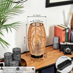 Luminaires Scandinaves-hofstein Lampe de table Mulstrand Écru, Noir, 1 lumière