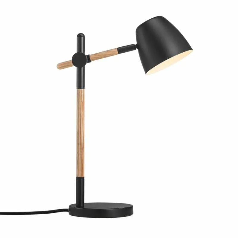 Lampes En Bois-Luminaires Nordlux Lampe de table Nordlux THEO Bois clair, Noir, 1 lumière