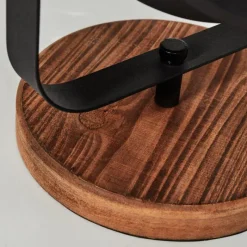 Luminaires Scandinaves-hofstein Lampe de table Ogho Bois foncé, Noir, 1 lumière