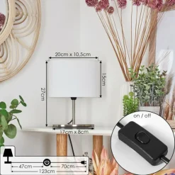 Lampes En Tissu-hofstein Lampe de table Oilinki Nickel mat, 1 lumière