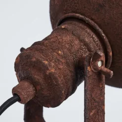 Lampes Industrielles-hofstein Lampe de table Onsala Bois foncé, Rouille, 1 lumière