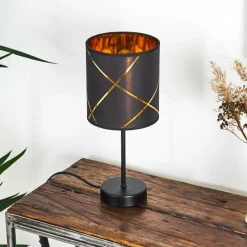 Lampes En Tissu-hofstein Lampe de table Opatija Noir, 1 lumière