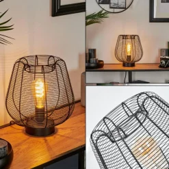 Lampes Industrielles-hofstein Lampe de table Oravi Noir, 1 lumière