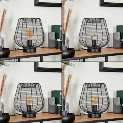 Lampes Industrielles-hofstein Lampe de table Oravi Noir, 1 lumière