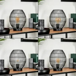 Lampes Industrielles-hofstein Lampe de table Oravi Noir, 1 lumière