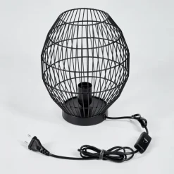 Lampes Industrielles-hofstein Lampe de table Oravi Noir, 1 lumière